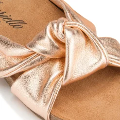 Sandalen|Pantoletten|Horsch Schuhe Pantolette in Untergrößen Gold