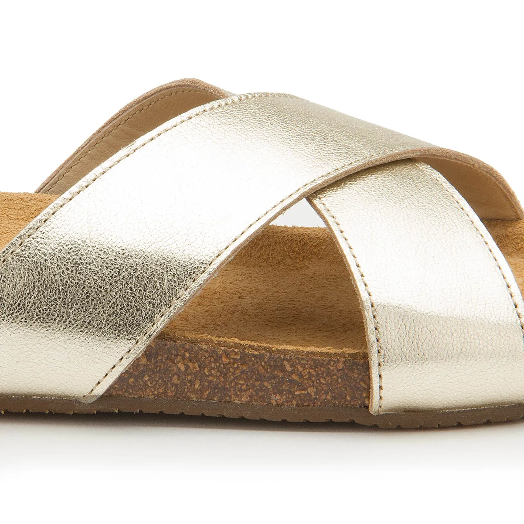 Sandalen|Pantoletten|Horsch Schuhe Pantolette in Untergrößen Gold