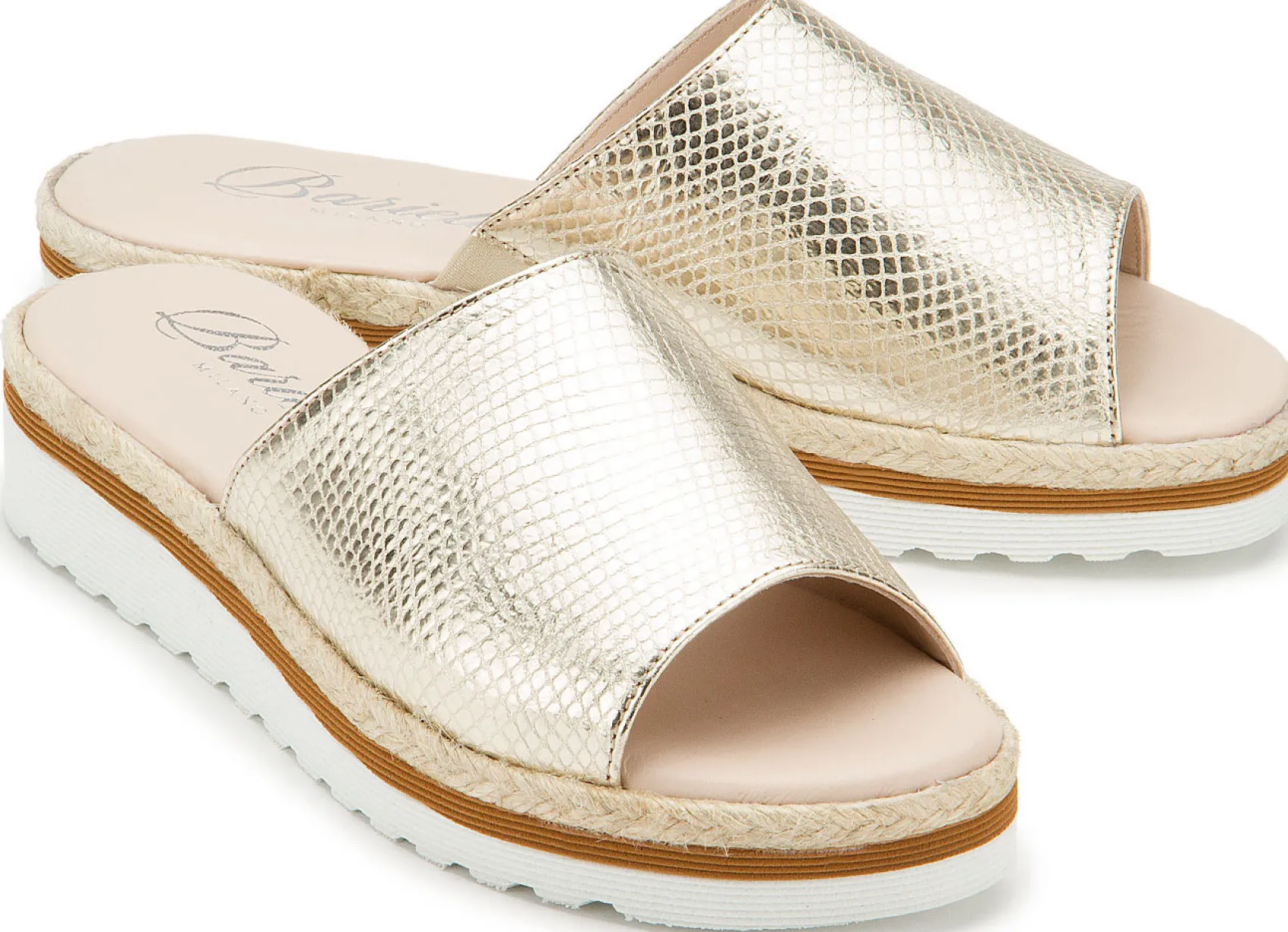 Sandalen|Pantoletten|Horsch Schuhe Pantolette in Untergrößen Gold