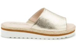 Sandalen|Pantoletten|Horsch Schuhe Pantolette in Untergrößen Gold