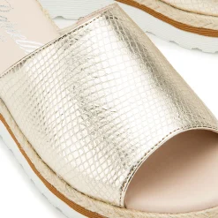 Sandalen|Pantoletten|Horsch Schuhe Pantolette in Untergrößen Gold