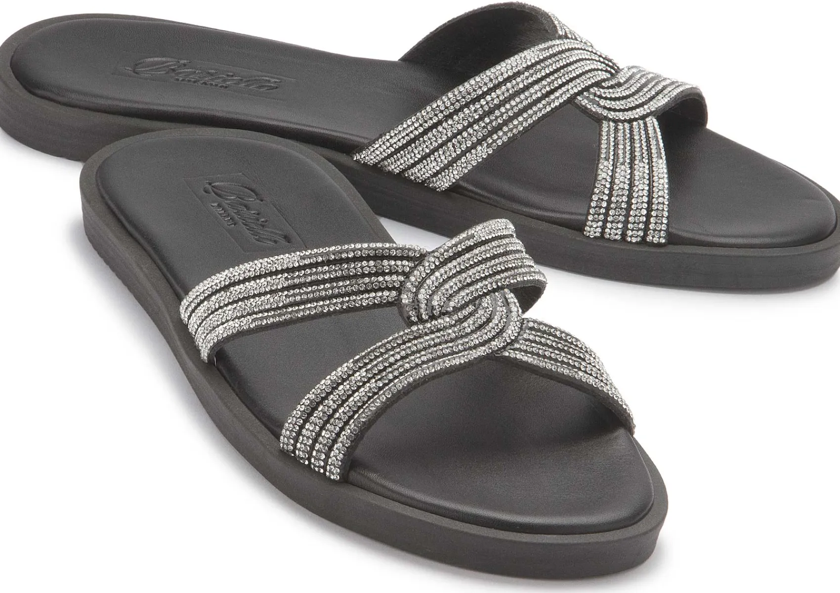 Sandalen|Pantoletten|Horsch Schuhe Pantolette in Untergrößen Schwarz