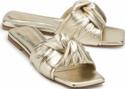 Sandalen|Pantoletten|Horsch Schuhe Pantolette in Untergrößen Gold