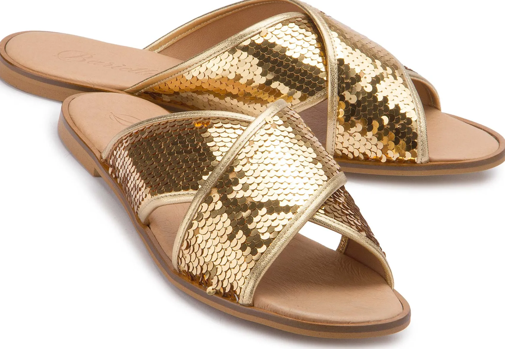 Sandalen|Pantoletten|Horsch Schuhe Pantolette in Untergrößen Gold