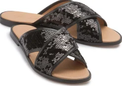 Sandalen|Pantoletten|Horsch Schuhe Pantolette in Untergrößen Schwarz