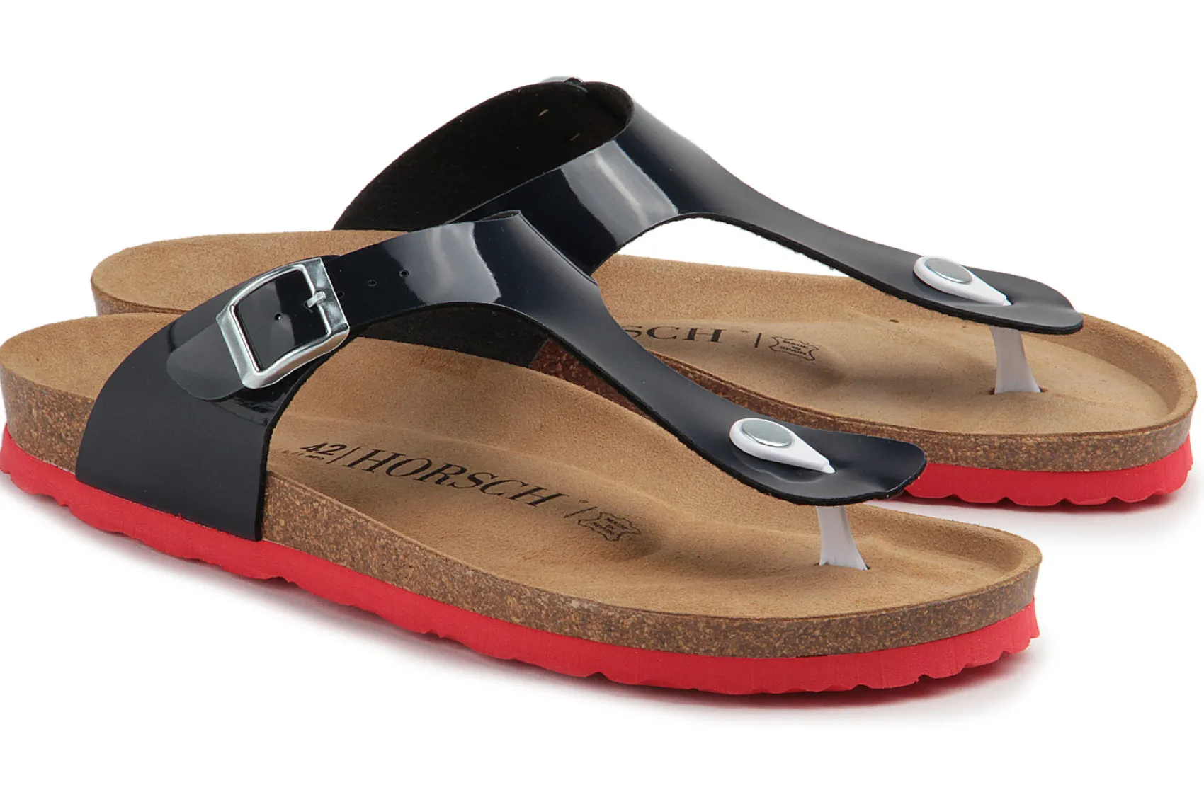 Sandalen|Pantoletten|Horsch Schuhe Pantolette in Untergrößen Schwarz