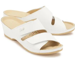 Sandalen|Pantoletten|Horsch Schuhe Pantolette in Untergrößen Weiß
