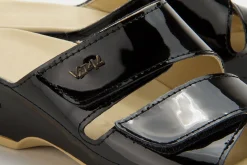 Sandalen|Pantoletten|Horsch Schuhe Pantolette in Untergrößen Schwarz