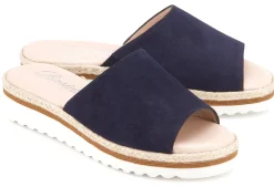 Sandalen|Pantoletten|Horsch Schuhe Pantolette in Untergrößen Blau