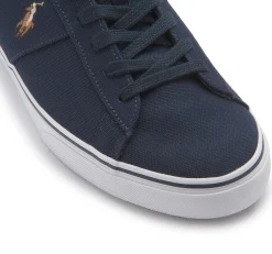 Sneaker|Schnürschuhe|Horsch Schuhe POLO Leinenschuh in Übergrößen Blau