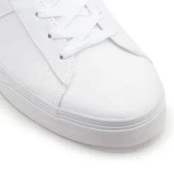 Sneaker|Schnürschuhe|Horsch Schuhe POLO Leinenschuh in Übergrößen Weiß