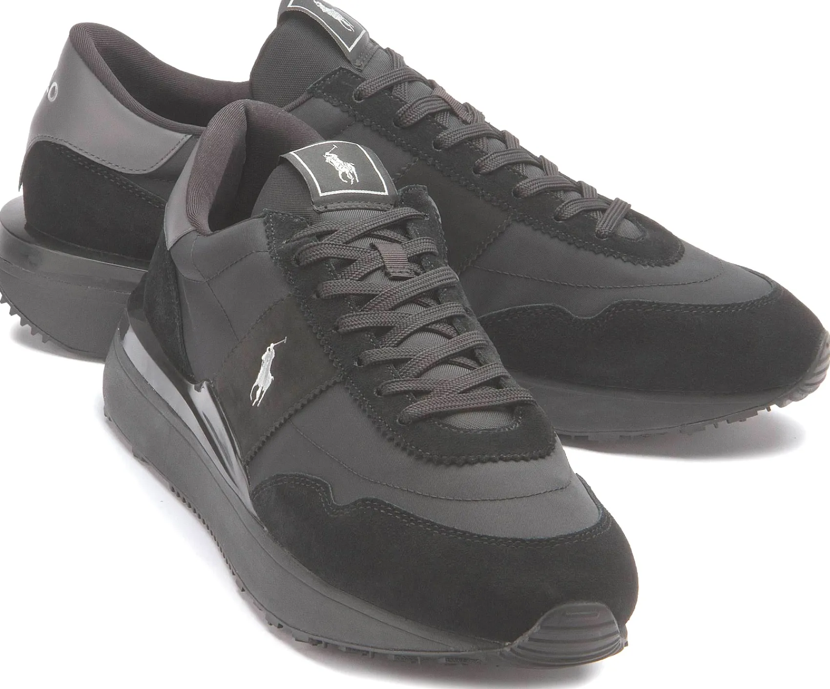 Sneaker|Schnürschuhe|Horsch Schuhe POLO Sneaker in Übergrößen Schwarz