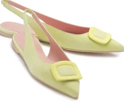 Sling|Sandalen|Horsch Schuhe Pretty Ballerinas in Übergrößen Gelb