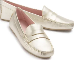 Slipper|Horsch Schuhe Pretty Loafer in Übergrößen Gold