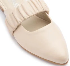 Sandalen|Pantoletten|Horsch Schuhe Sabot in Übergrößen Beige