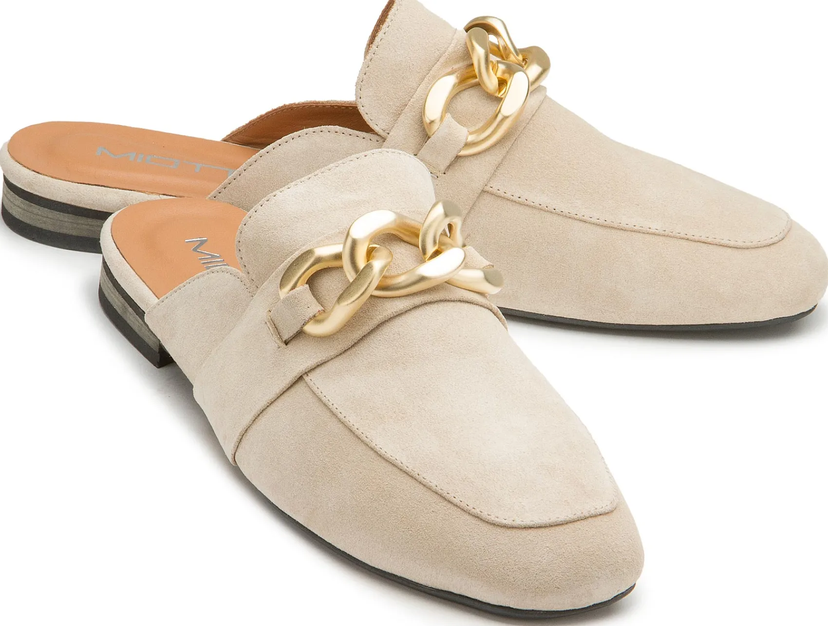 Slipper|Pantoletten|Horsch Schuhe Sabot in Übergrößen Beige