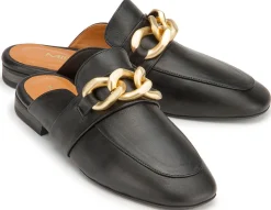 Slipper|Pantoletten|Horsch Schuhe Sabot in Übergrößen Schwarz