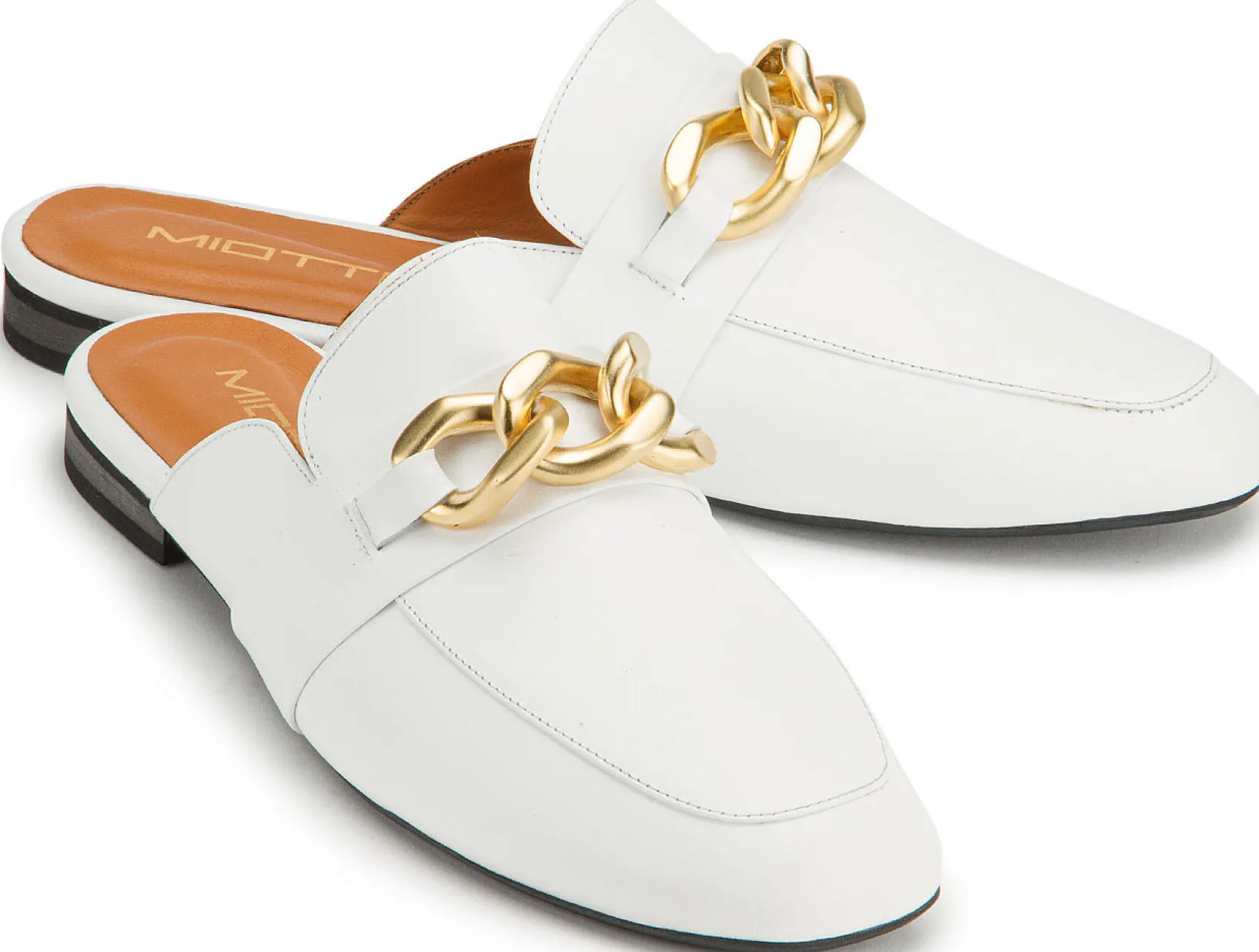 Slipper|Horsch Schuhe Sabot in Übergrößen Weiß