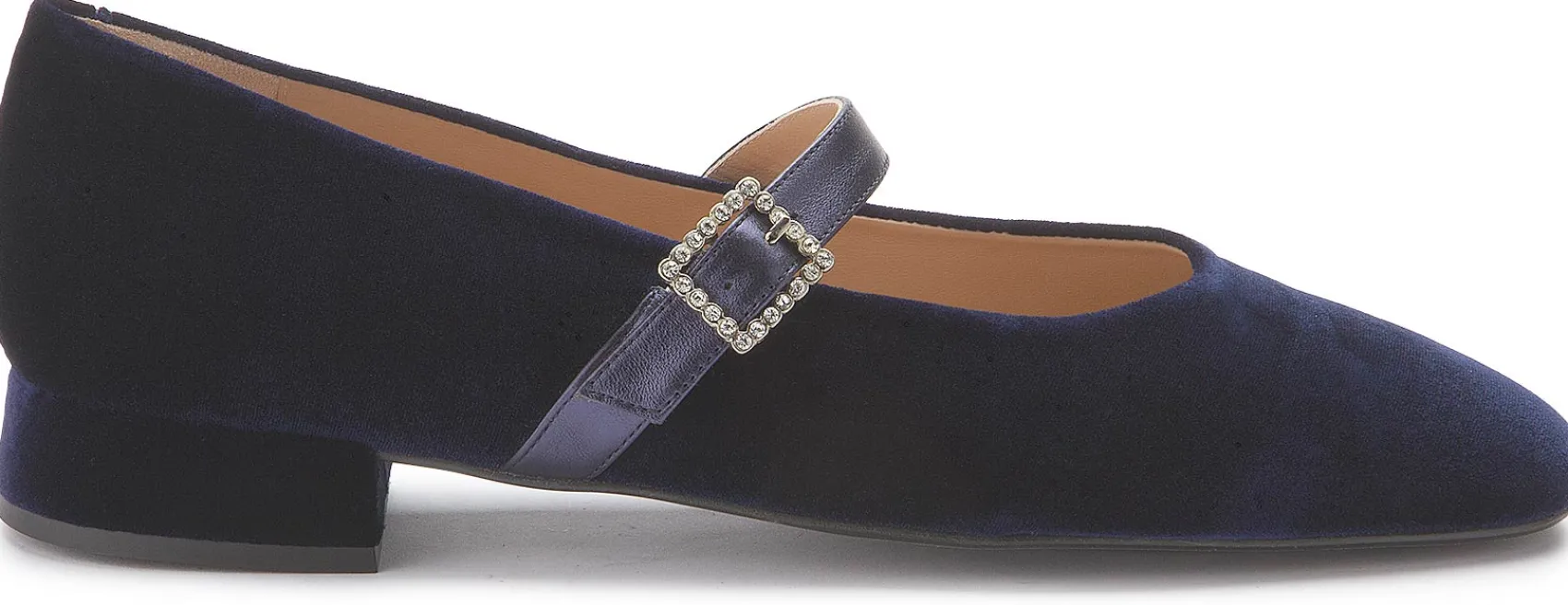 Ballerinas|Horsch Schuhe Samt-Ballerina in Übergrößen Blau