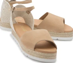 Espadrilles|Sandalen|Horsch Schuhe Sandale in Übergrößen Beige