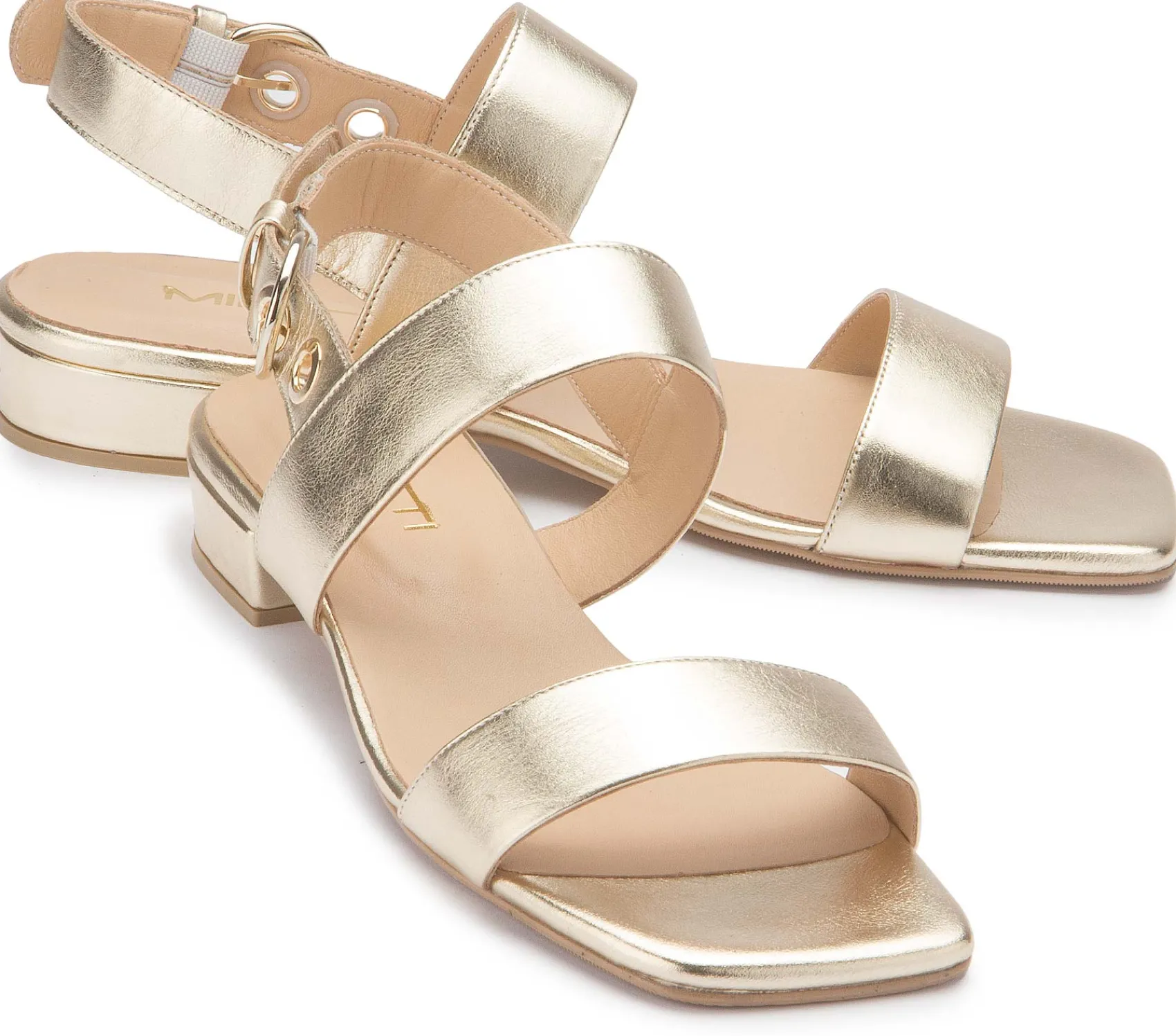 Sandalen|Horsch Schuhe Sandale in Übergrößen Gold