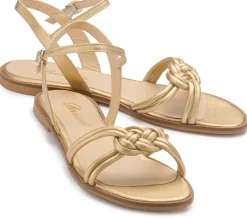 Sandalen|Horsch Schuhe Sandale in Übergrößen Gold