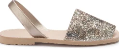 Sandalen|Horsch Schuhe Sandale in Übergrößen Gold