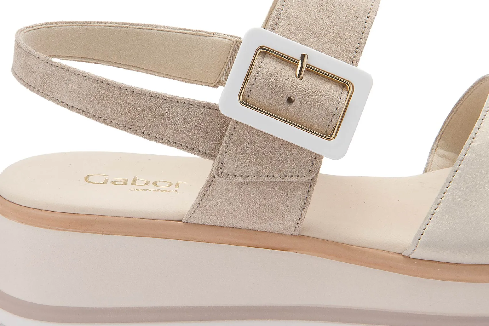 Sandalen|Gabor Sandale in Übergrößen Beige