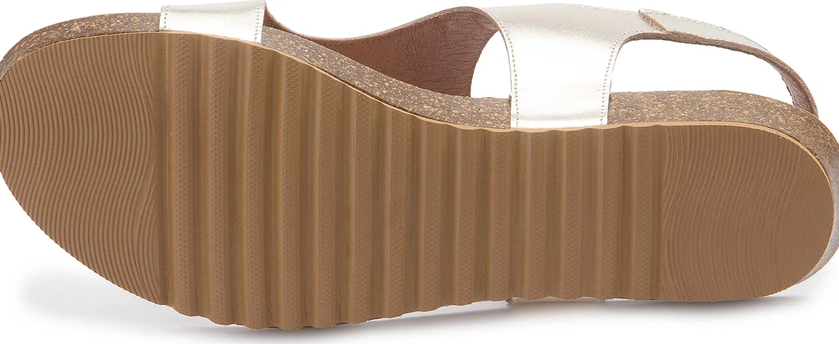 Zehentrenner|Sandalen|Horsch Schuhe Sandale in Übergrößen Silber/Gold
