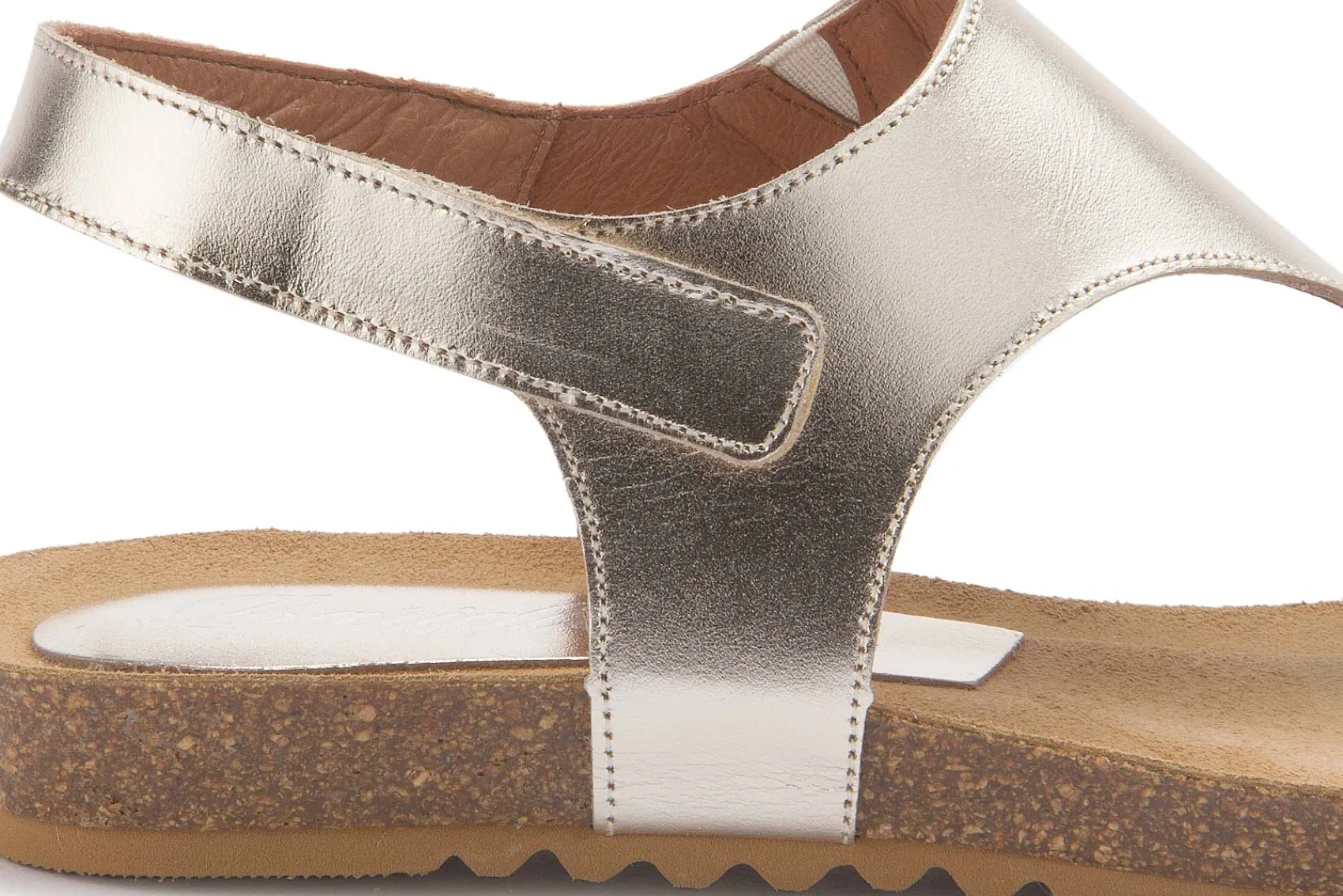Zehentrenner|Sandalen|Horsch Schuhe Sandale in Übergrößen Silber/Gold