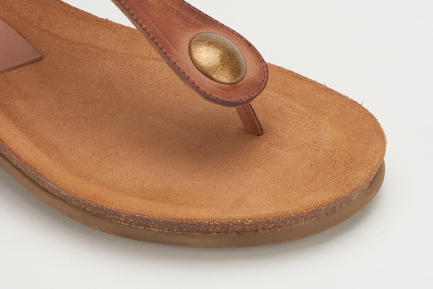 Zehentrenner|Sandalen|Horsch Schuhe Sandale in Übergrößen Braun