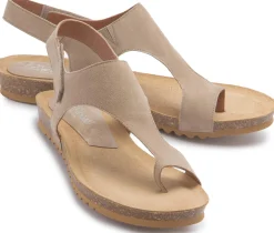 Zehentrenner|Sandalen|Horsch Schuhe Sandale in Übergrößen Beige