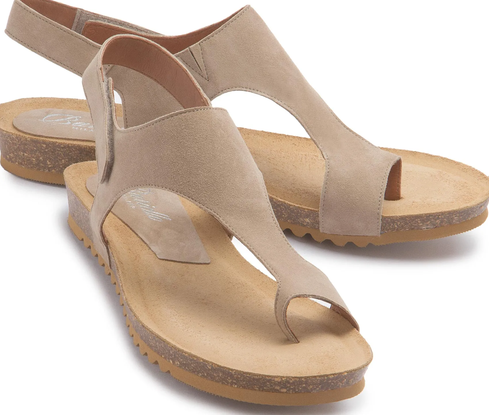 Zehentrenner|Sandalen|Horsch Schuhe Sandale in Übergrößen Beige