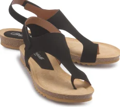 Zehentrenner|Sandalen|Horsch Schuhe Sandale in Übergrößen Schwarz