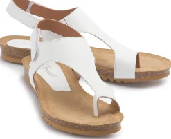 Zehentrenner|Sandalen|Horsch Schuhe Sandale in Übergrößen Weiß