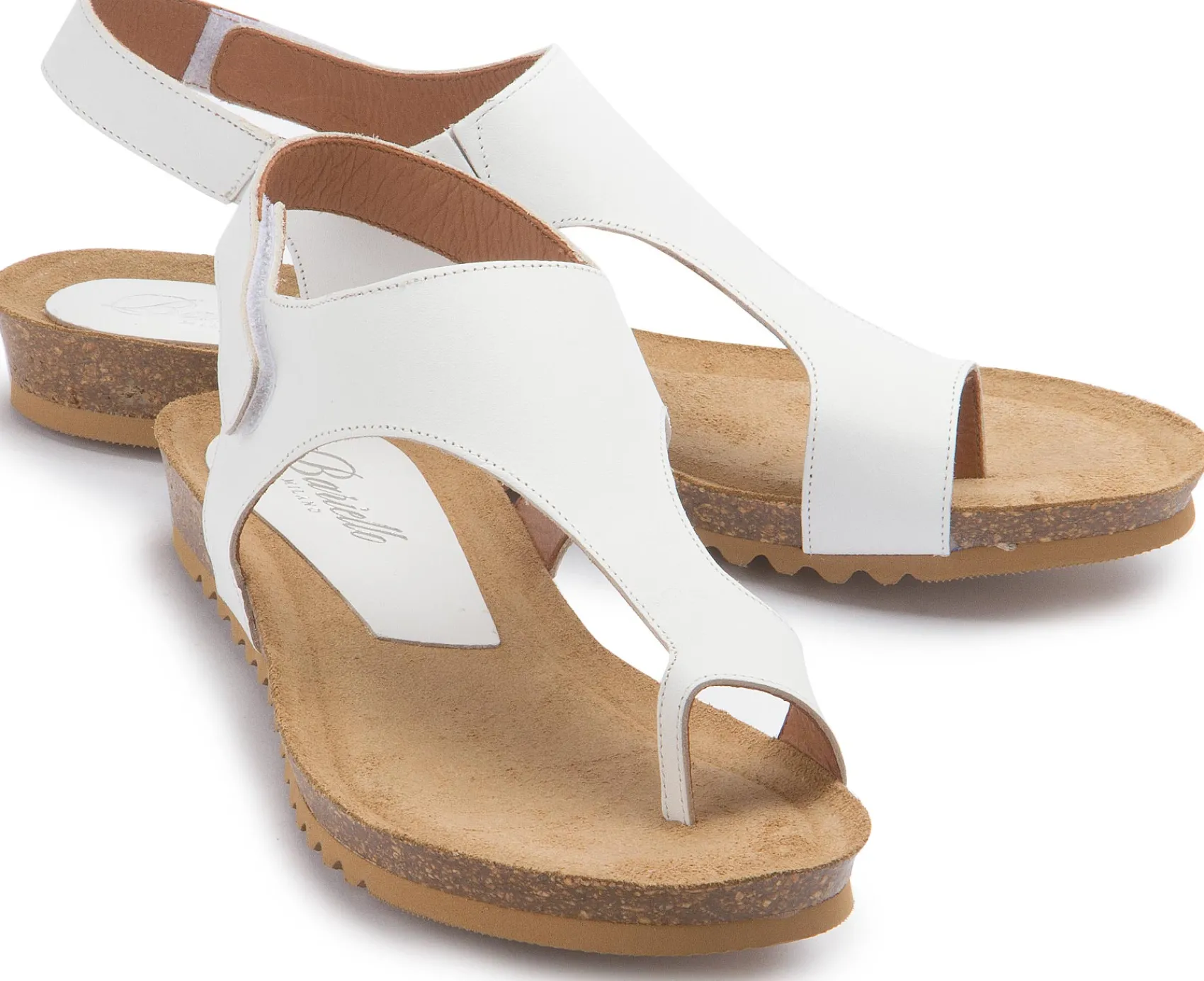 Zehentrenner|Sandalen|Horsch Schuhe Sandale in Übergrößen Weiß