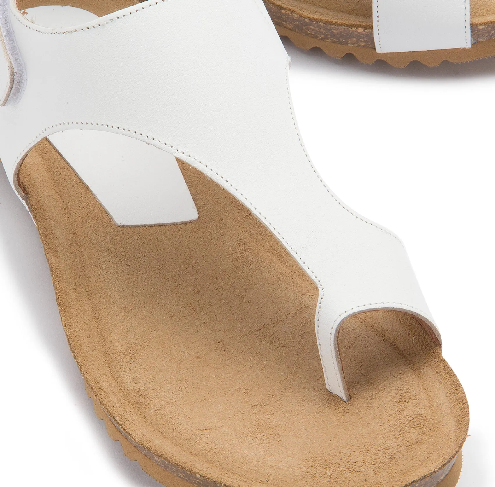 Zehentrenner|Sandalen|Horsch Schuhe Sandale in Übergrößen Weiß