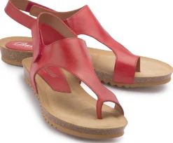 Zehentrenner|Sandalen|Horsch Schuhe Sandale in Übergrößen Rot