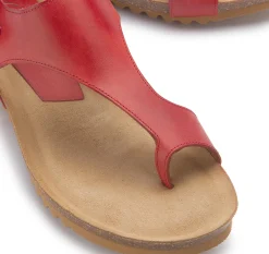 Zehentrenner|Sandalen|Horsch Schuhe Sandale in Übergrößen Rot