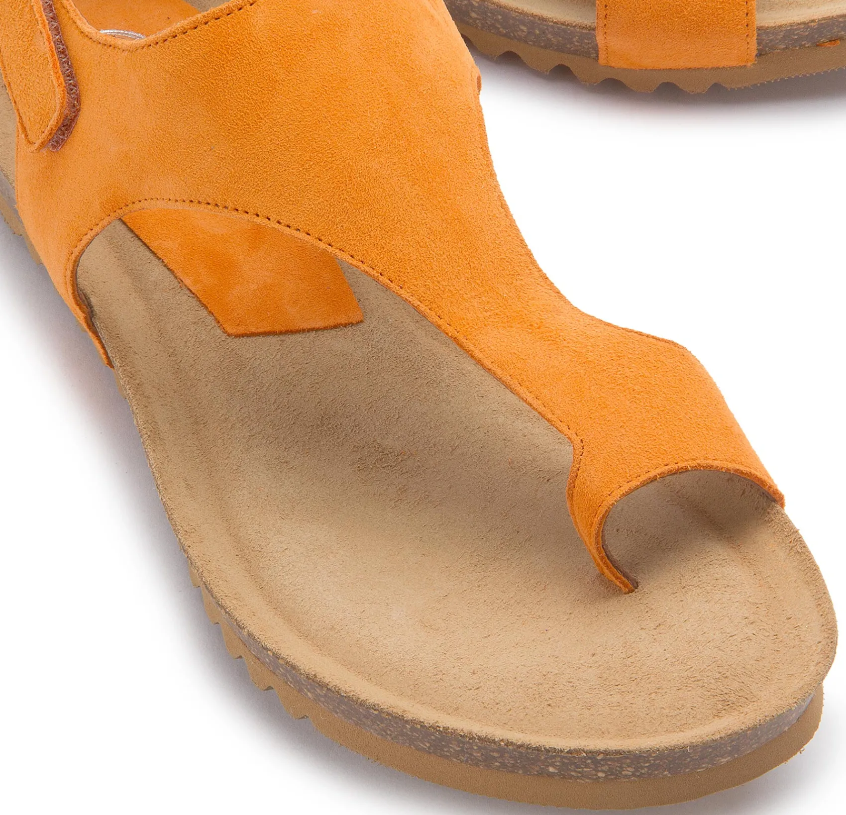 Zehentrenner|Sandalen|Horsch Schuhe Sandale in Übergrößen Orange