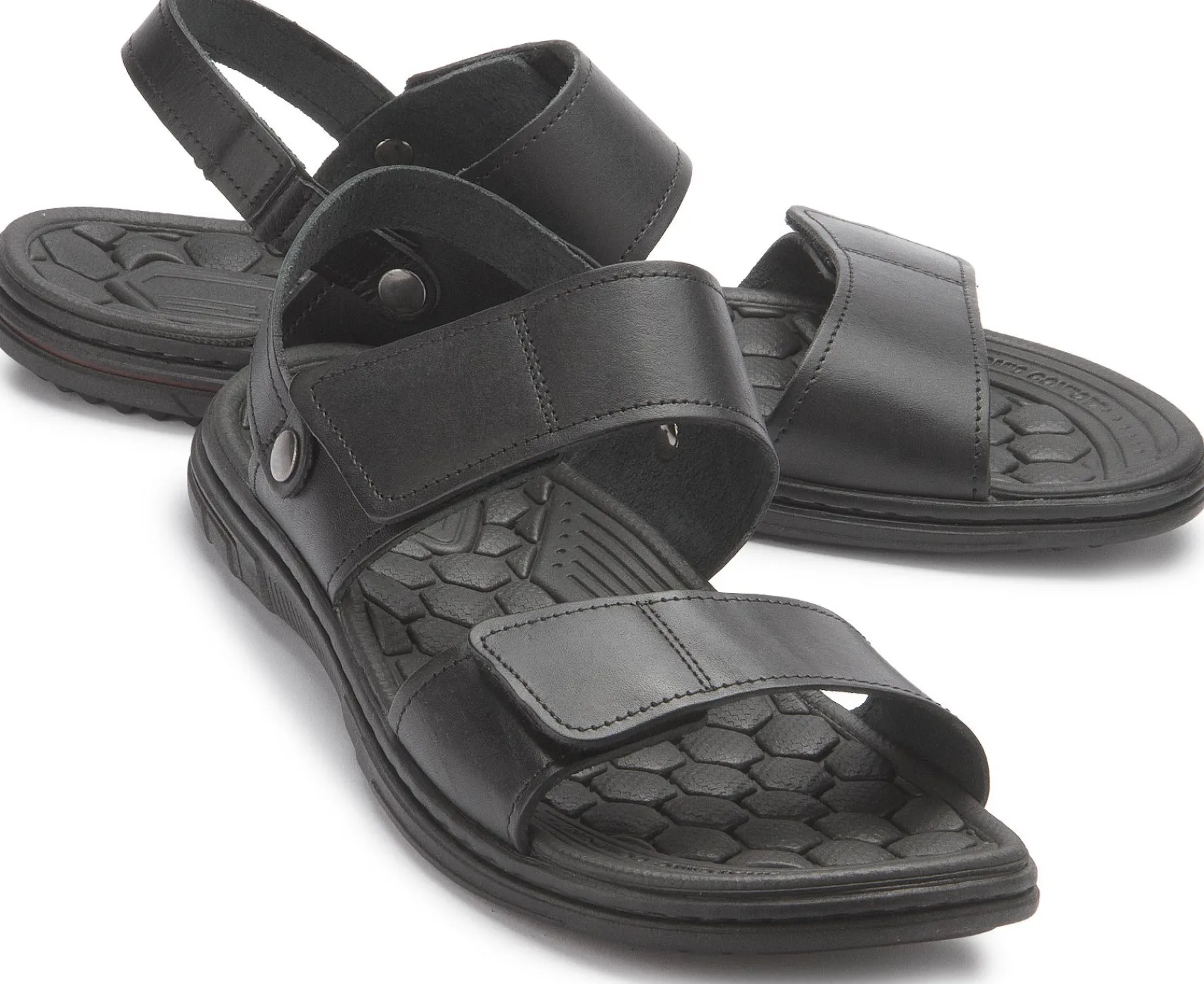 Sandalen|Pegada Sandale in Übergrößen Schwarz