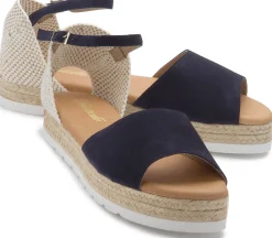 Espadrilles|Sandalen|Horsch Schuhe Sandale in Untergrößen Blau