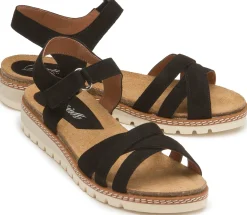 Sandalen|Pantoletten|Horsch Schuhe Sandale in Untergrößen Schwarz