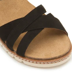Sandalen|Pantoletten|Horsch Schuhe Sandale in Untergrößen Schwarz