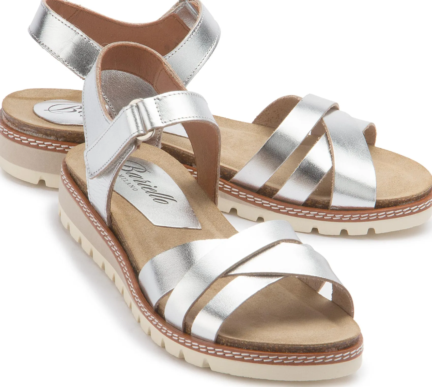 Sandalen|Horsch Schuhe Sandale in Untergrößen Silber