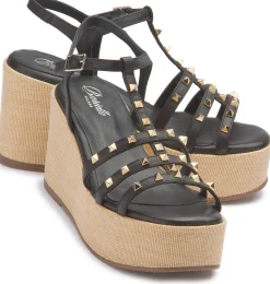 Sandalen|Horsch Schuhe Sandalette in Übergrößen Schwarz