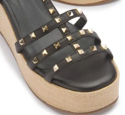 Sandalen|Horsch Schuhe Sandalette in Übergrößen Schwarz