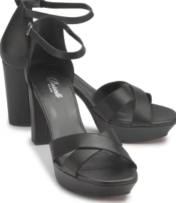 Sandalen|Horsch Schuhe Sandalette in Übergrößen Schwarz