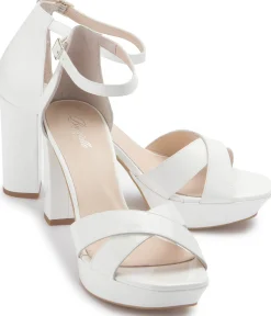Sandalen|Brautschuhe|Horsch Schuhe Sandalette in Übergrößen Weiß