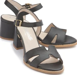 Sandalen|Horsch Schuhe Sandalette in Übergrößen Schwarz